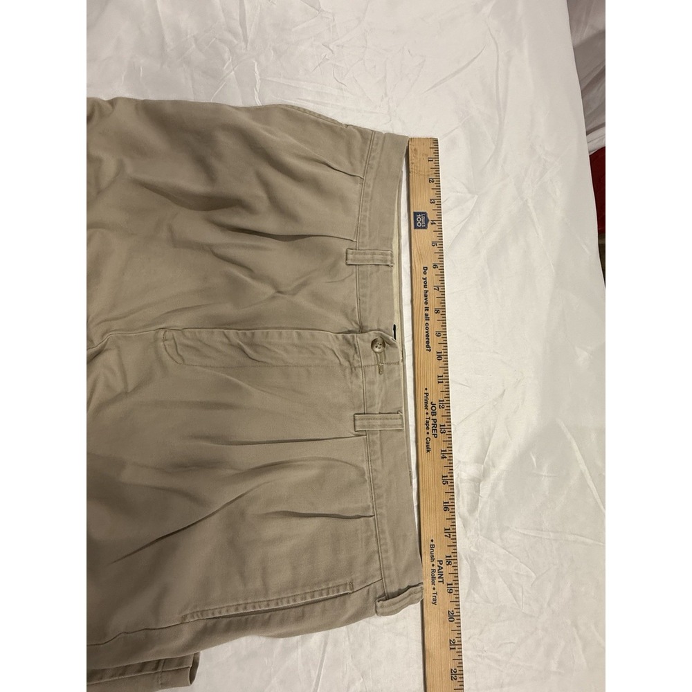 Polo Ralph Lauren Chino Pants Mens Size 38x35 Pleated Tan 100% Cotton‎ - Picture 5 of 15